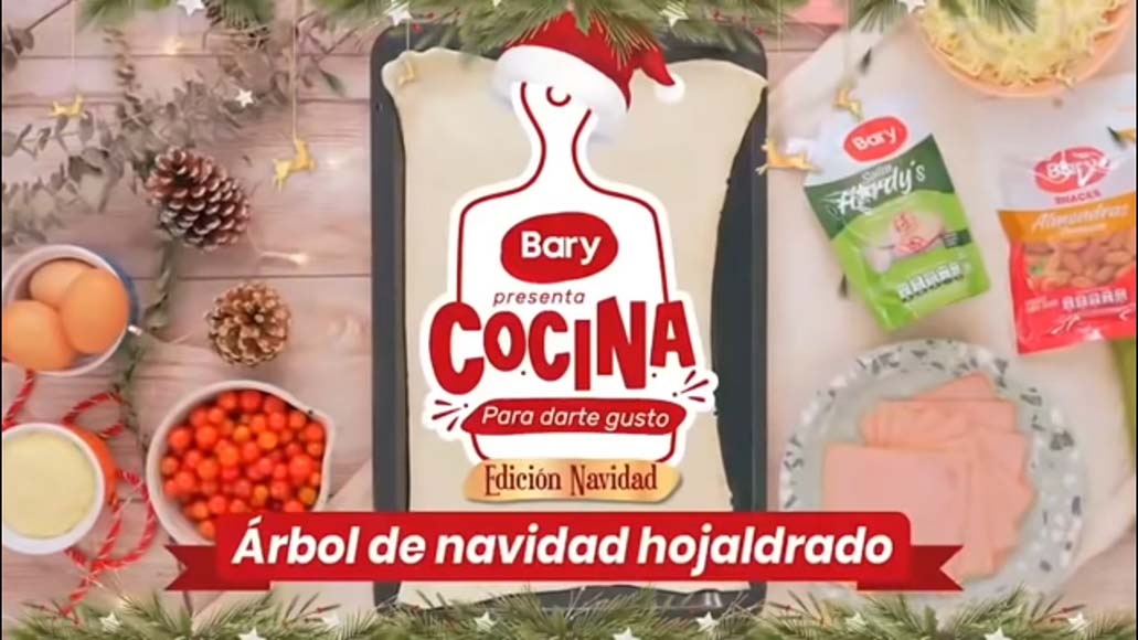 Árbol navideño hojaldrado con Hardys Bary